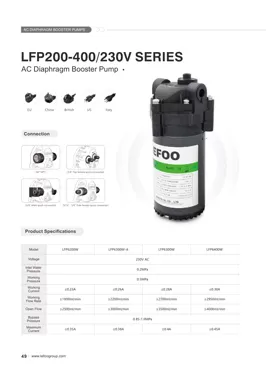 LEFOO 230V 200-400GPD 시리즈 AC