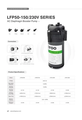 LEFOO 230V 50-150GPD 시리즈 AC