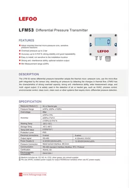 LEFOO LFM53 높은 정확도 차동 가전송신기