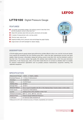 LEFOO LFT6100 디지털 압력 게이지