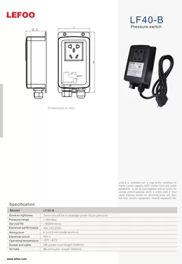 공압 압력 스위치 박스 LF40-B